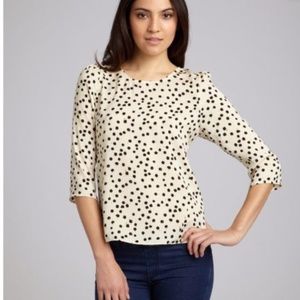 Dolce Vita Women's Polka Dot Open Back Blouse S